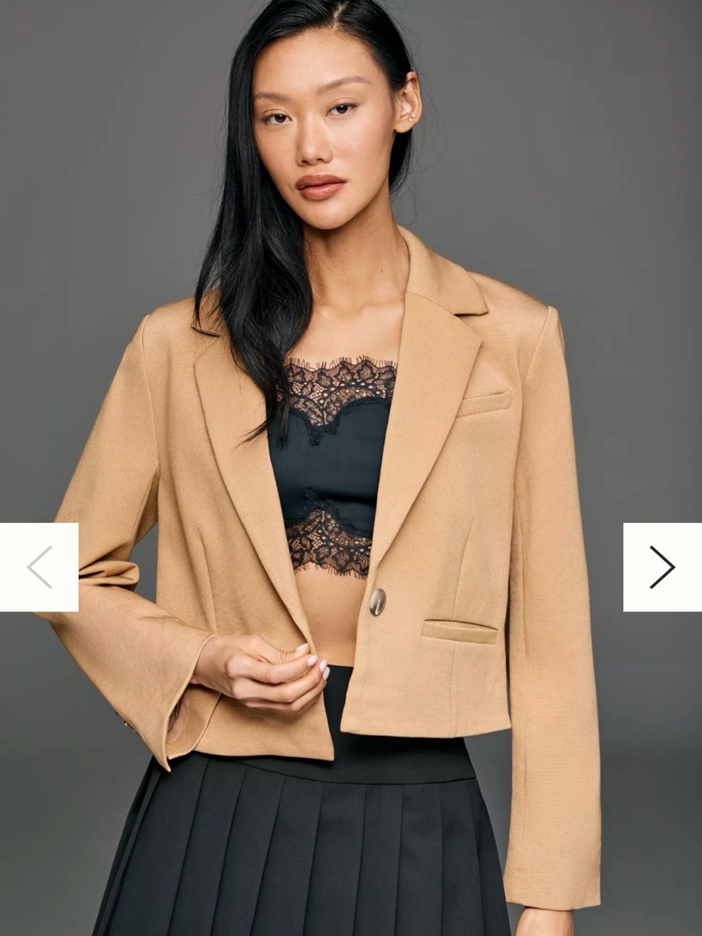 Anthropologie Maeve Crop Knit Blazer